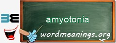 WordMeaning blackboard for amyotonia